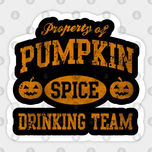 Pumpkin Spice Drinking Team Sticker by E